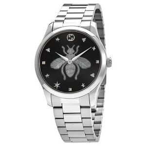Gucci G-Timeless Bee Dial Swiss Quartz Watch Stainless Steel 38mm